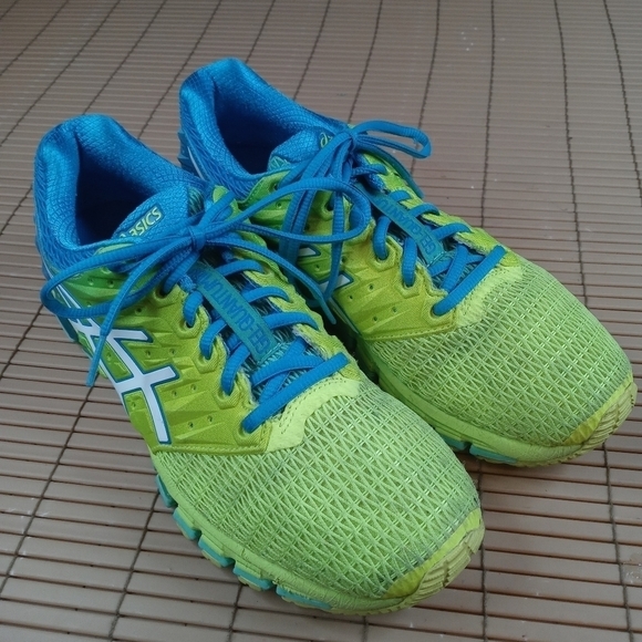 Asics - GEL-Quantum 180 2 Green Blue White Running - Picture 1 of 11